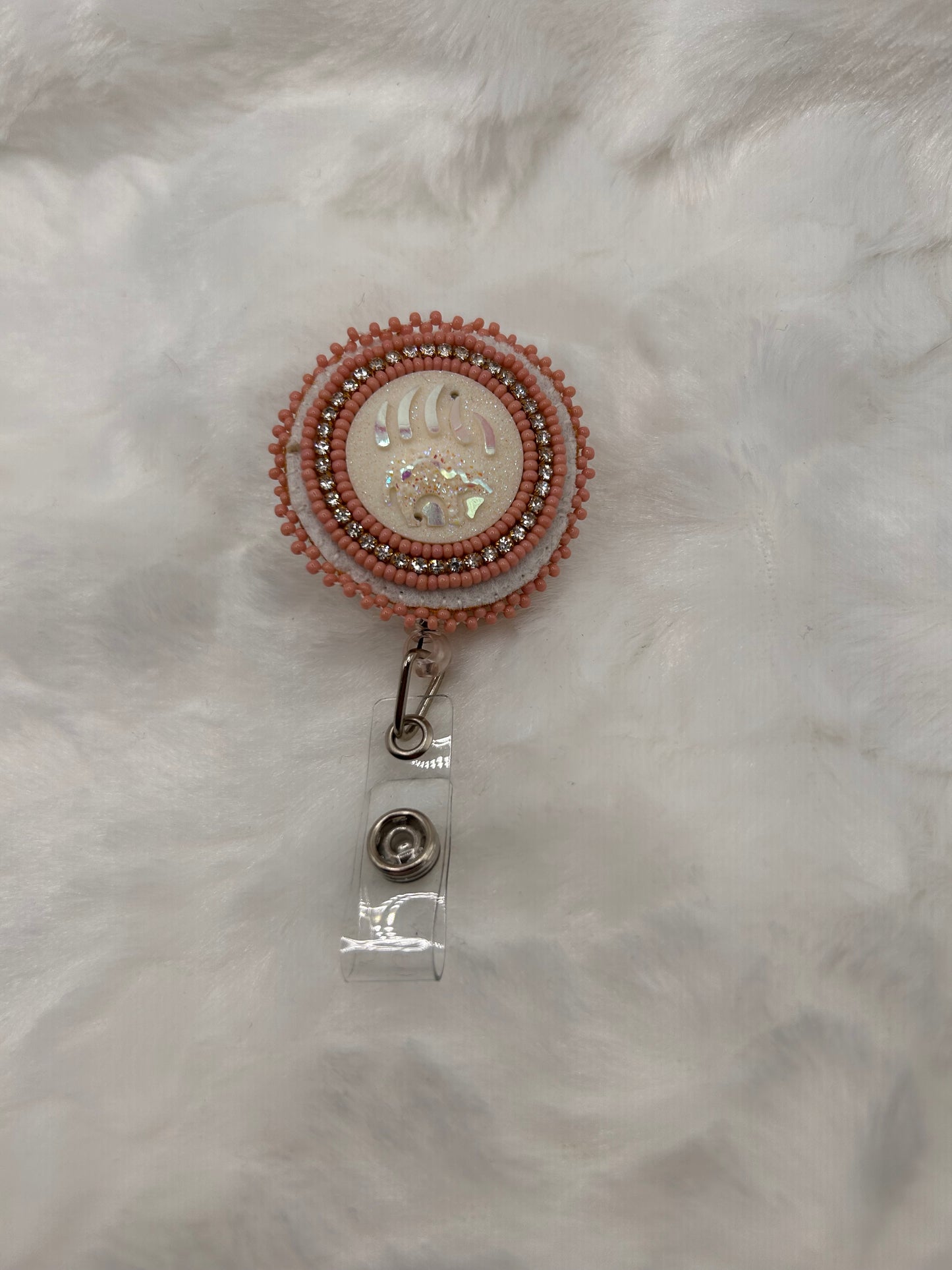 Pink badge-reel